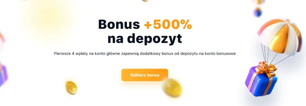 Bonus +500% na depozyt Bonus +500% na depozyt