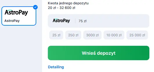 Doładuj za pomocą AstroPay 1Win Doładuj za pomocą AstroPay 1Win