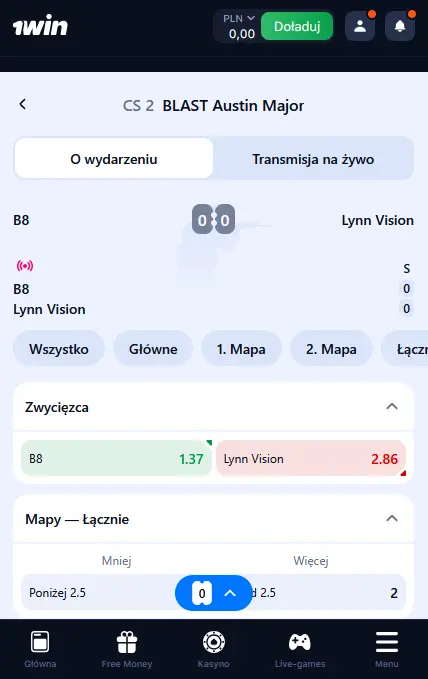 Esport w aplikacji 1Win Esport w aplikacji 1Win