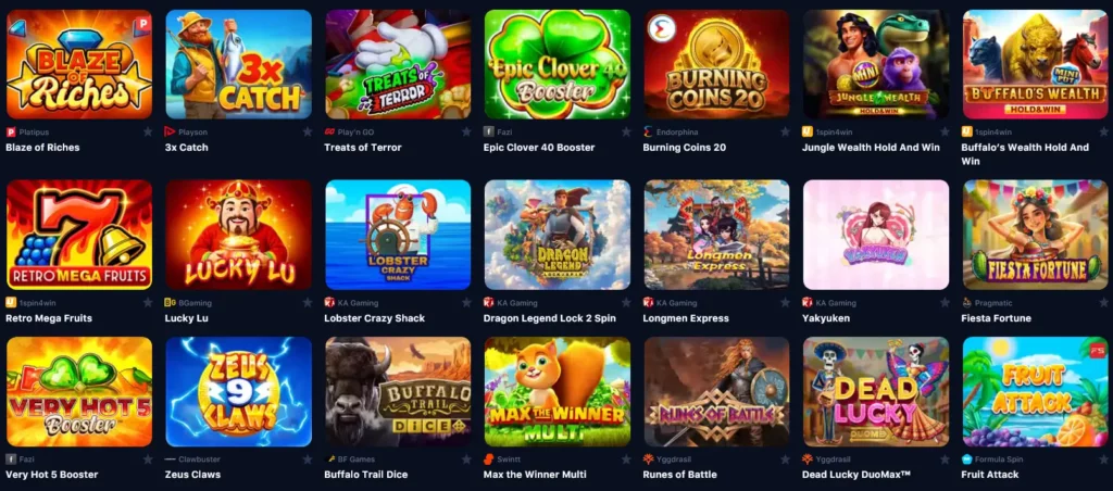 Wybór gier slotowych 1Win Wybór gier slotowych 1Win